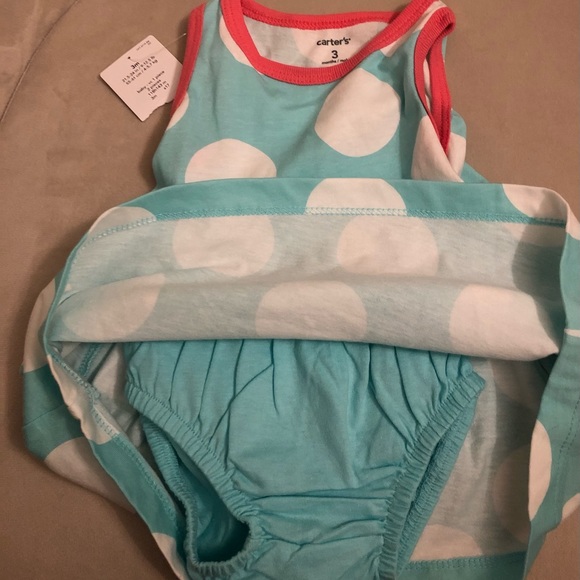 NWT Carter’s 2Pc Dress and striped romper - Picture 3 of 5